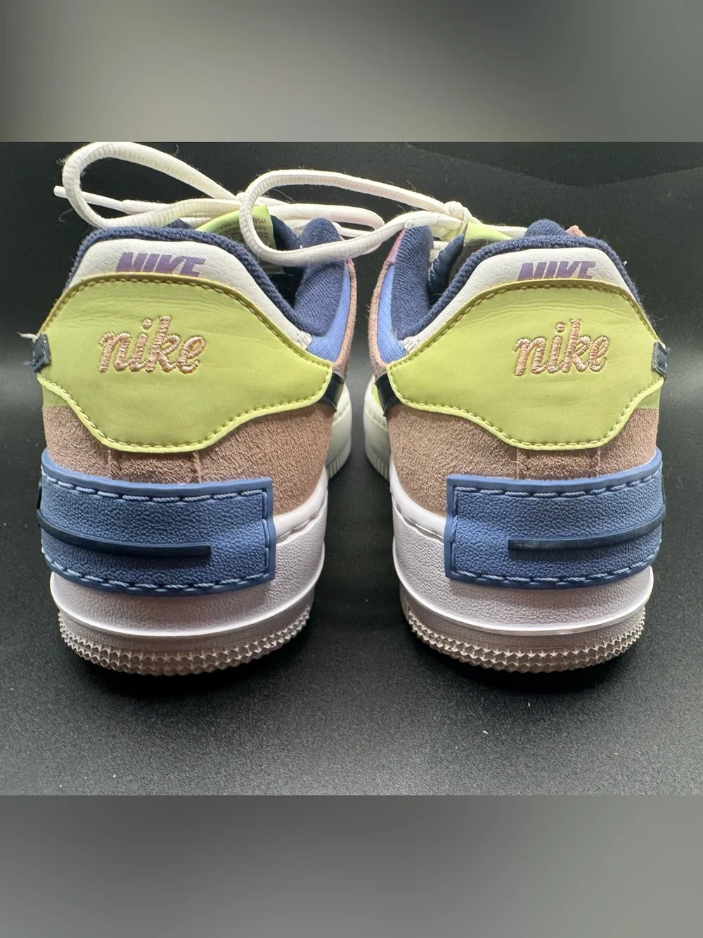 Nike Air Force 1 Shadow Spruce Aura Barely Volt Multi Color sneakers women’s 7.5